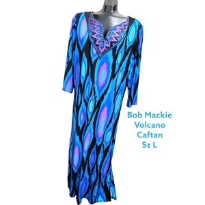 Bob Mackie Blue and Purple Maxi Dress